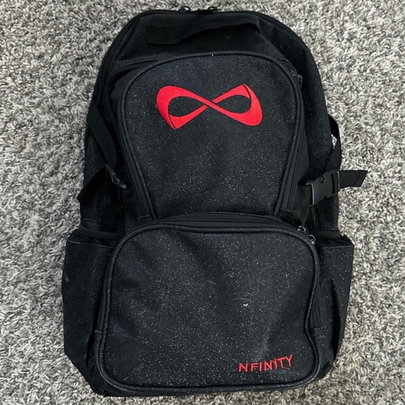 Sparkly Black Nfinity Backpack  #cheerleader - Picture 1 of 6